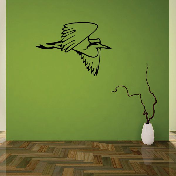 Image of Stork Hovering Decal