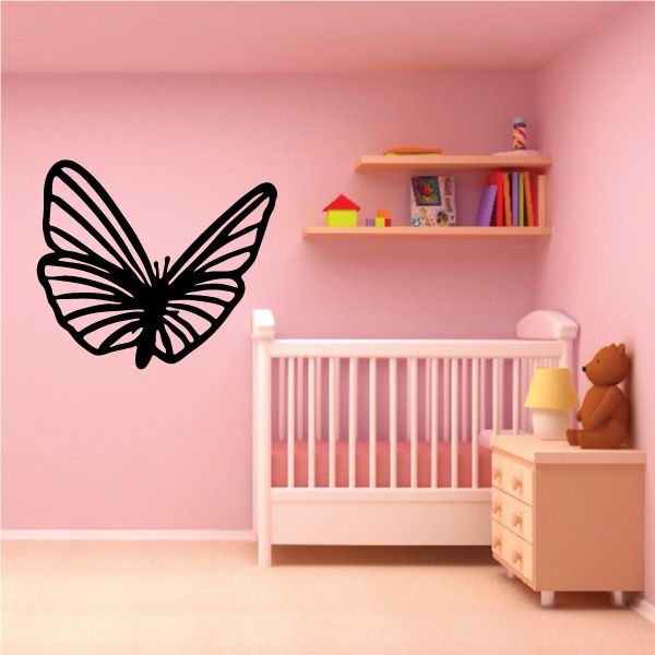 Image of Straight Line Butterfly Decal