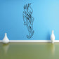 Graffiti eagle wall decal in black line art with stylized wings and feathers
