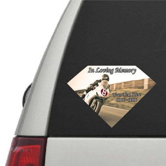 Image of Street bike Moto In Loving Memory Custom Diamond Sticker