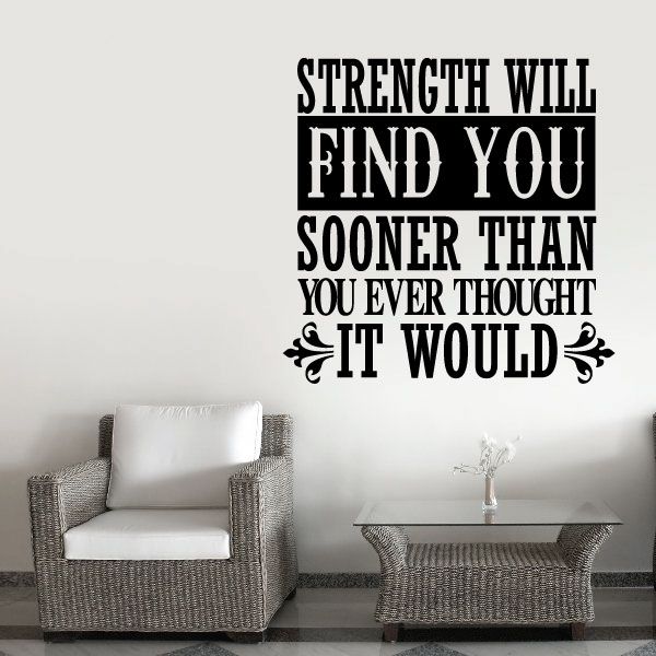 Image of Strength will find you sooner than you ever thought it would Decal