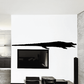 Black stretched alligator wall decal silhouette