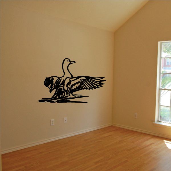 Image of Stretching Wings Duck Decal