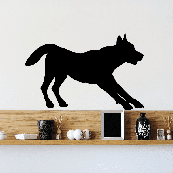 Image of Stretching Wolf Silhouette Decal