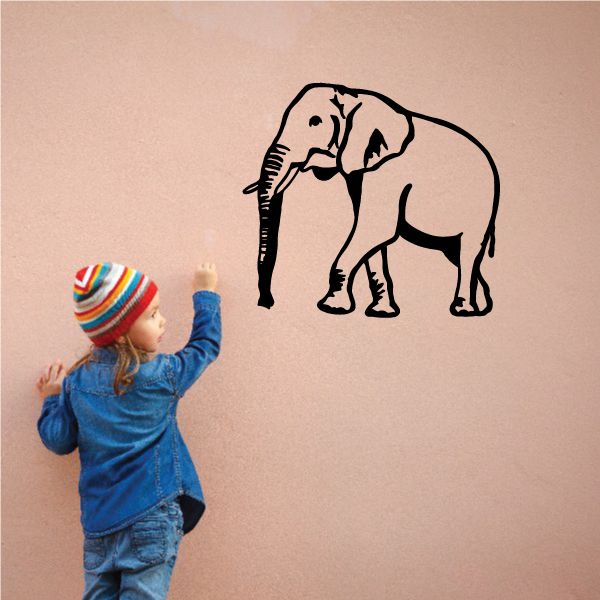 Image of Striding Elephant Decal