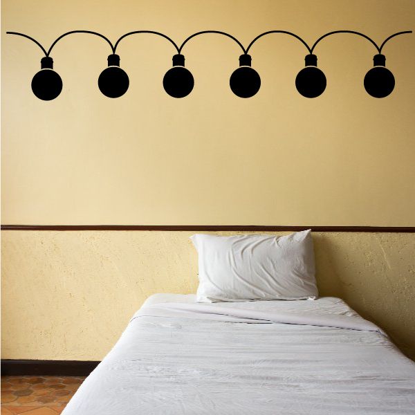 Image of String of Globe Lights Decal