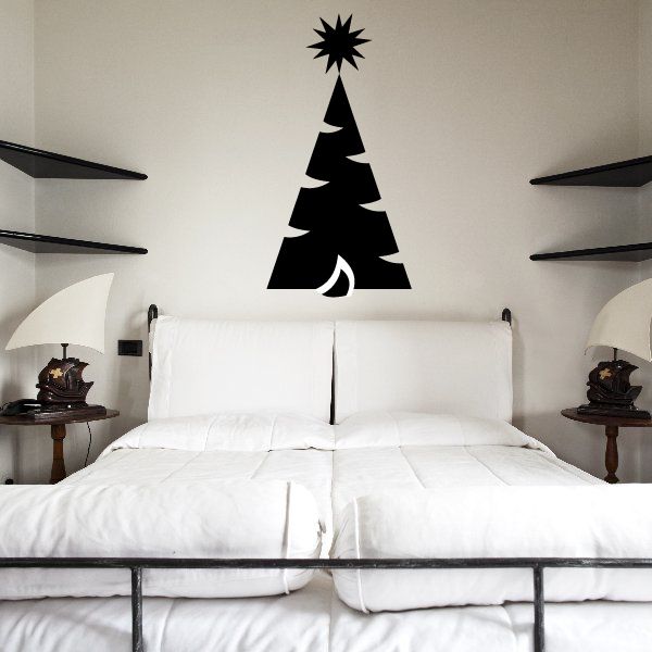 Image of Striped Christmas Tree Decal