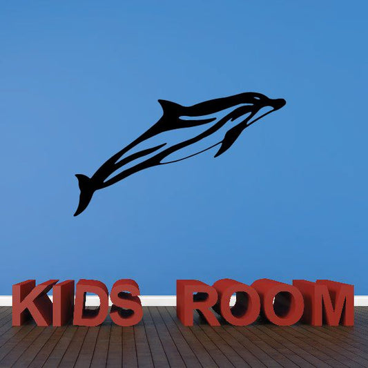 Image of Striped Dolphin Swimming Straight Decal