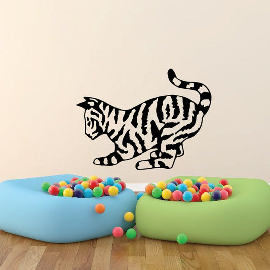 Image of Stripped Tabby Cat Decal 