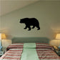 Black strolling bear silhouette wall decal