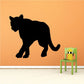 Cougar decal of a black strolling cougar side profile