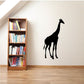 Strolling giraffe wall decal, black silhouette