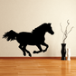 Black running horse wall decal