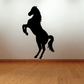 Standing stallion horse decal, black silhouette on wall