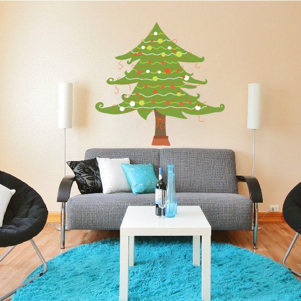 Image of Stylish Christmas Tree Printed Decal