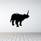 Styracosaurus decal: black styracosaurus silhouette with tail and spikes
