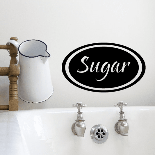 Image of Sugar oval Decal