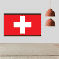 Red Swiss flag sticker with white cross