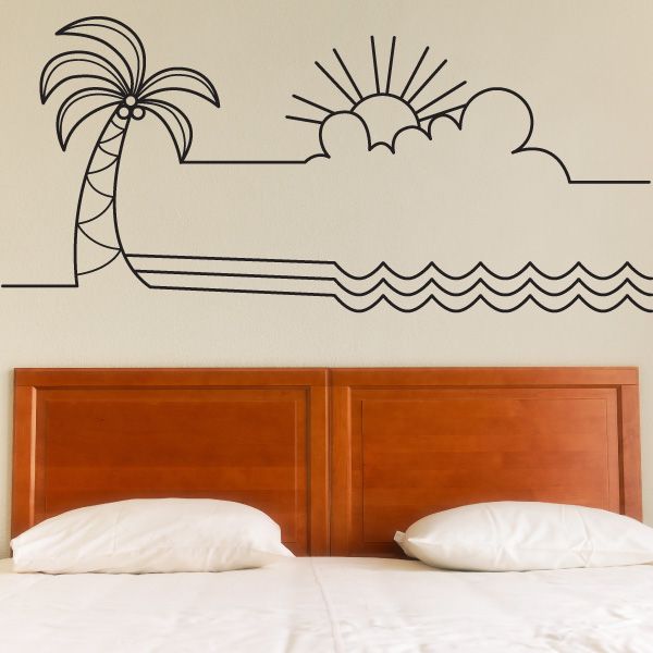 Image of Summer Line Art Decal