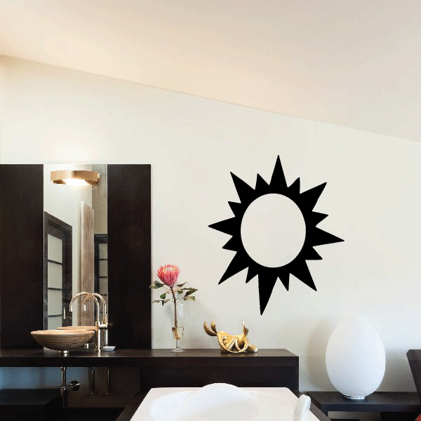 Image of Sun Star Wall Decal - Vinyl Decal - Car Decal - CF051