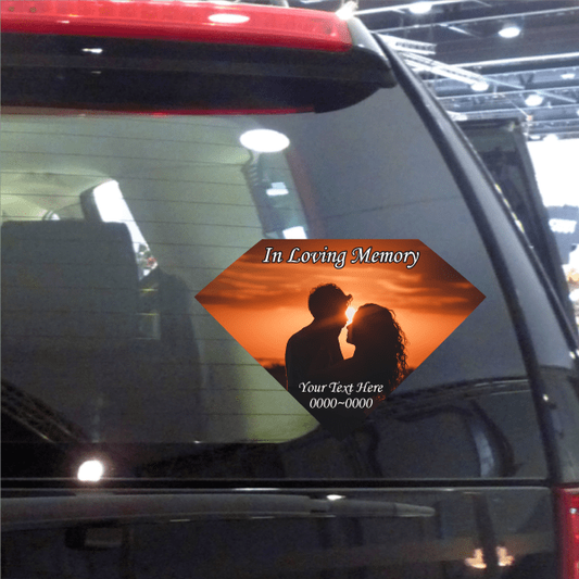 Image of Sunset Couple In Loving Memory Custom Sticker