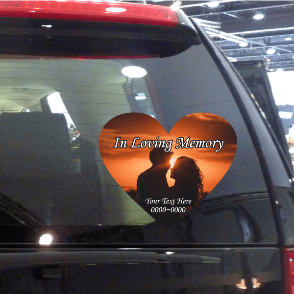 Image of Sunset Couple In Loving Memory Custom Sticker