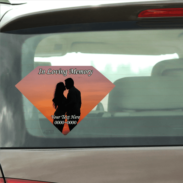 Image of Sunset Kiss In Loving Memory Custom Sticker