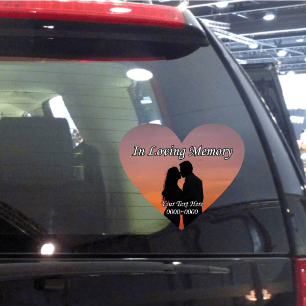 Image of Sunset Kiss In Loving Memory Custom Sticker