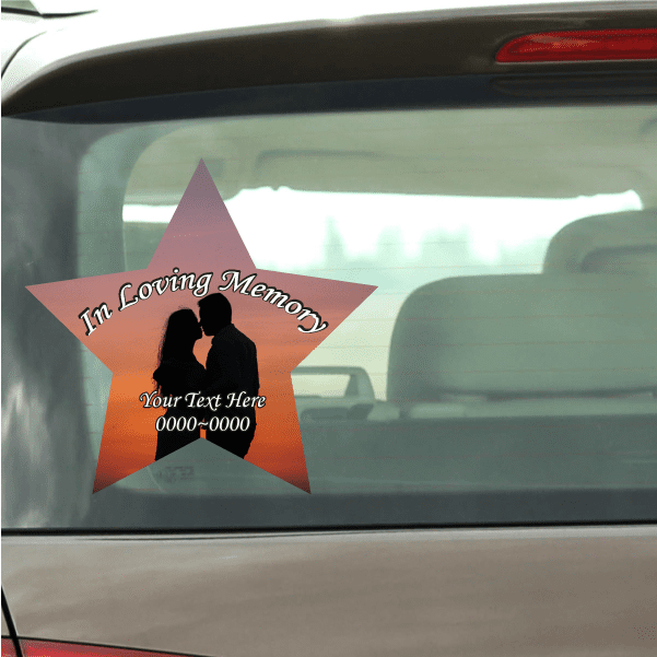 Image of Sunset Kiss In Loving Memory Custom Sticker