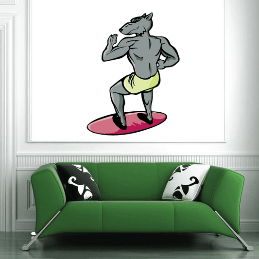 Image of Surfing Wall Decal - Vinyl Sticker - Car Sticker - Die Cut Sticker - CDSCOLOR003