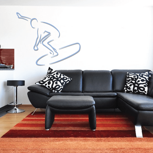 Image of Surfing Wall Decal - Vinyl Sticker - Car Sticker - Die Cut Sticker - CDSCOLOR010