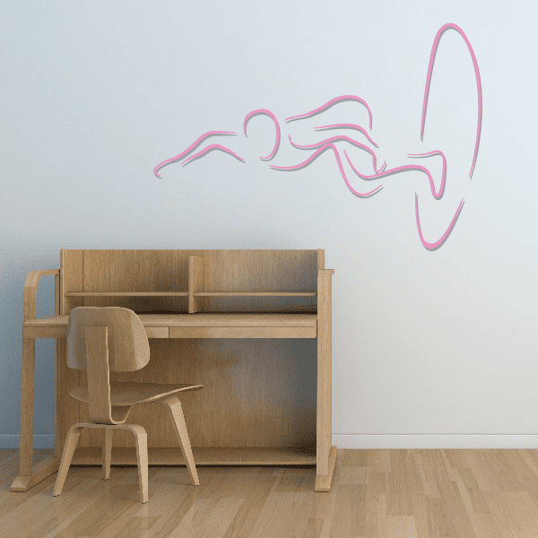 Image of Surfing Wall Decal - Vinyl Sticker - Car Sticker - Die Cut Sticker - CDSCOLOR013