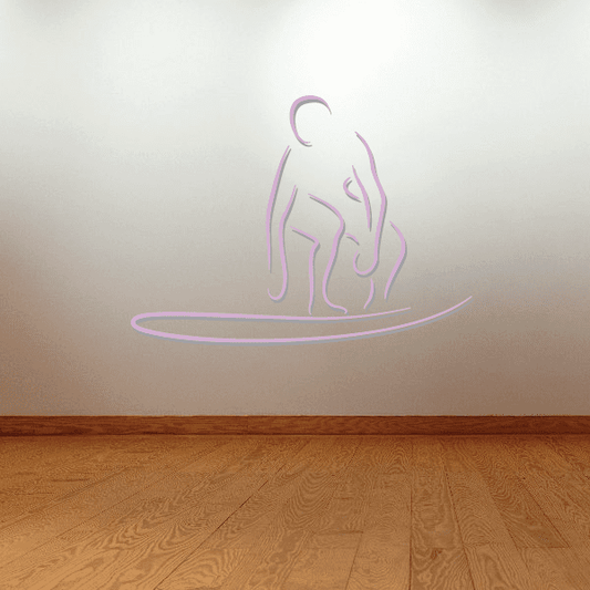 Image of Surfing Wall Decal - Vinyl Sticker - Car Sticker - Die Cut Sticker - CDSCOLOR019