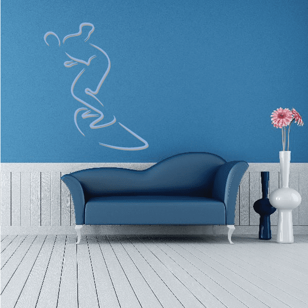 Image of Surfing Wall Decal - Vinyl Sticker - Car Sticker - Die Cut Sticker - CDSCOLOR020
