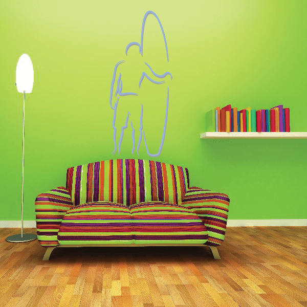 Image of Surfing Wall Decal - Vinyl Sticker - Car Sticker - Die Cut Sticker - CDSCOLOR023