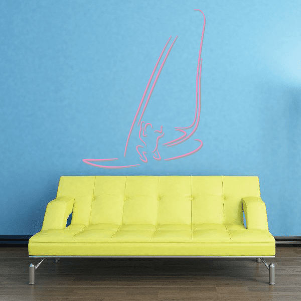Image of Surfing Wall Decal - Vinyl Sticker - Car Sticker - Die Cut Sticker - CDSCOLOR031