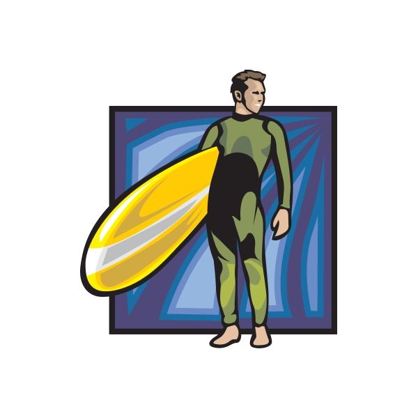 Image of Surfing Wall Decal - Vinyl Sticker - Car Sticker - Die Cut Sticker - DC 004