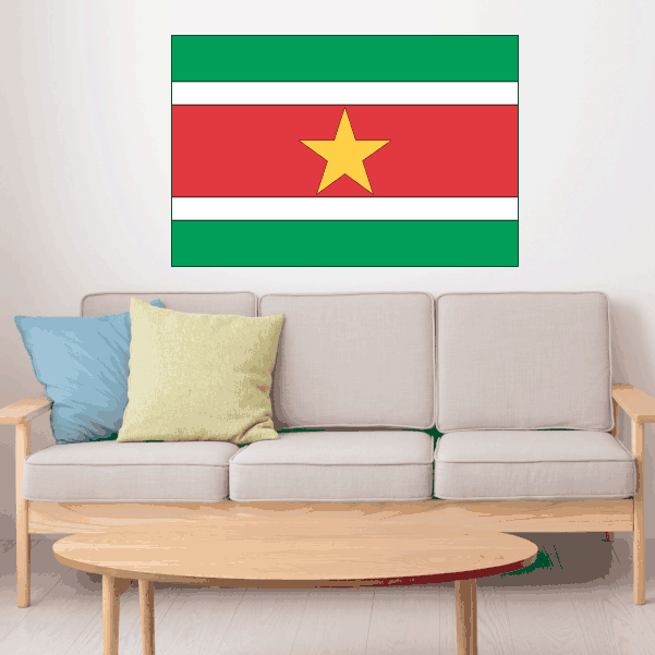 Image of Suriname Flag Sticker 