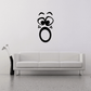 Surprised eyes face decal with black outlined big open mouth and teardrop details