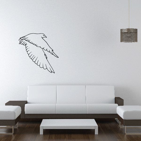 Image of Suspended in Flight Falcon Decal