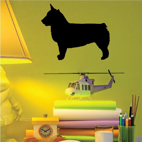 Swedish Shepherd decal with black dog silhouette