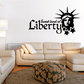 Liberty-themed wall decal with 'Sweet land of Liberty' text, statue face, and stars