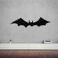Bat decal with black bat silhouette and wings spread