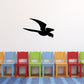 Flying shore bird wall decal with black silhouette