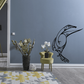 Gallimimus wall decal with black line-art dinosaur-bird silhouette on light surface