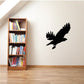 Black hawk silhouette wall decal with wings spread