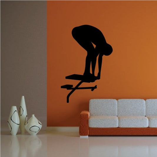 Image of Swimmer On Starting Block Decal