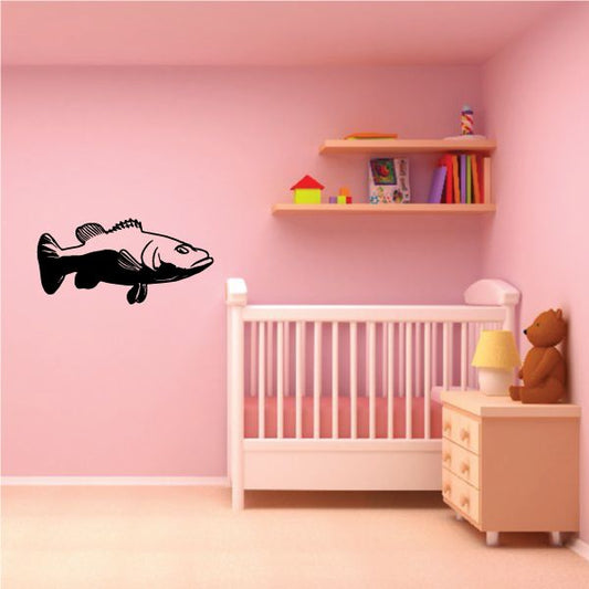 Image of Swimming Bass Fish Decal