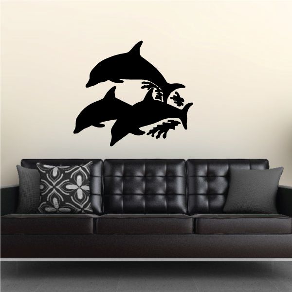 Image of Swimming Dolphins Pod Decal