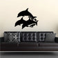 Swimming dolphins pod wall decal, black silhouettes with fins and bubbles